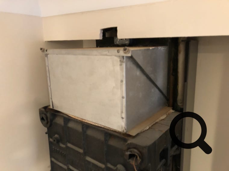 Flamingo flue collector hood.