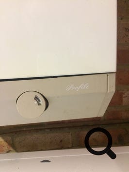 Potterton Profile boiler thermostat, or temerature control.